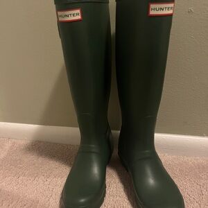 Hunter Green Rain Boots